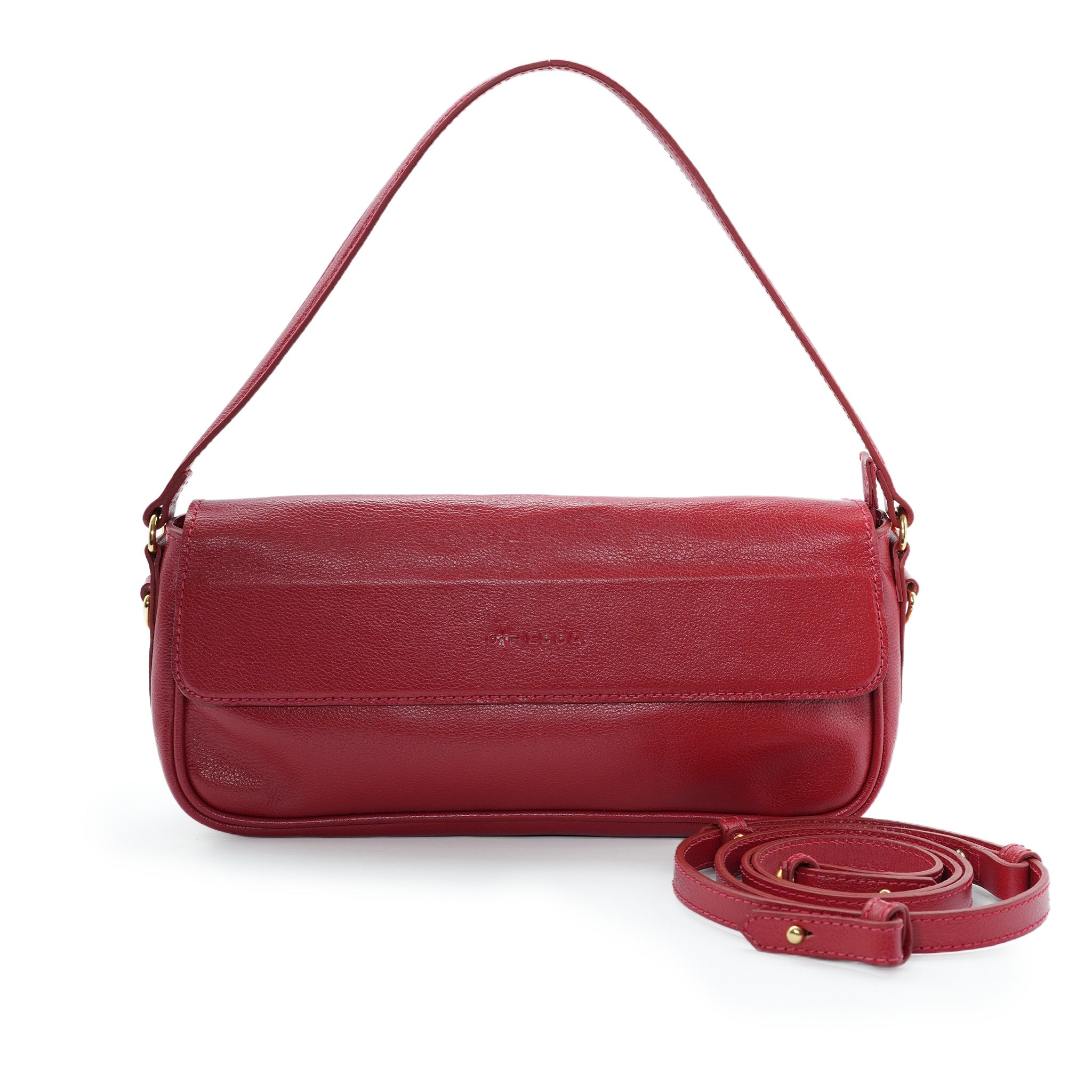 Bolsa Baguette em Couro - ref. 2518 - Aredda Tiracolo