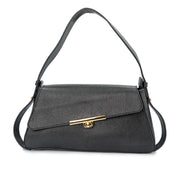 Bolsa Baguette com Fivela Mecânica em Couro | 2524
