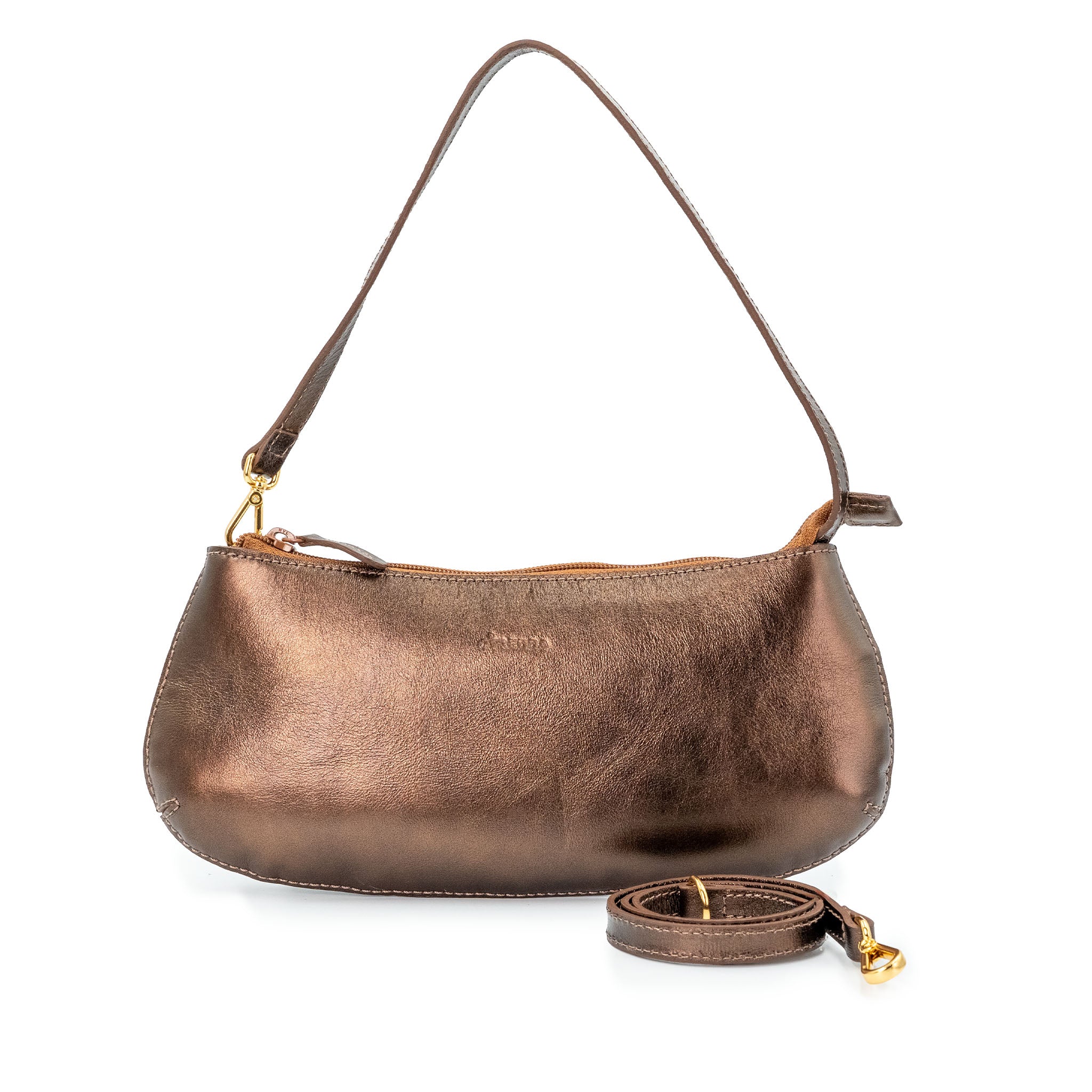 Bolsa Baguette Curva em Couro | 2528