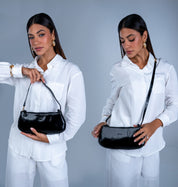 Bolsa Baguette Curva em Couro | 2528