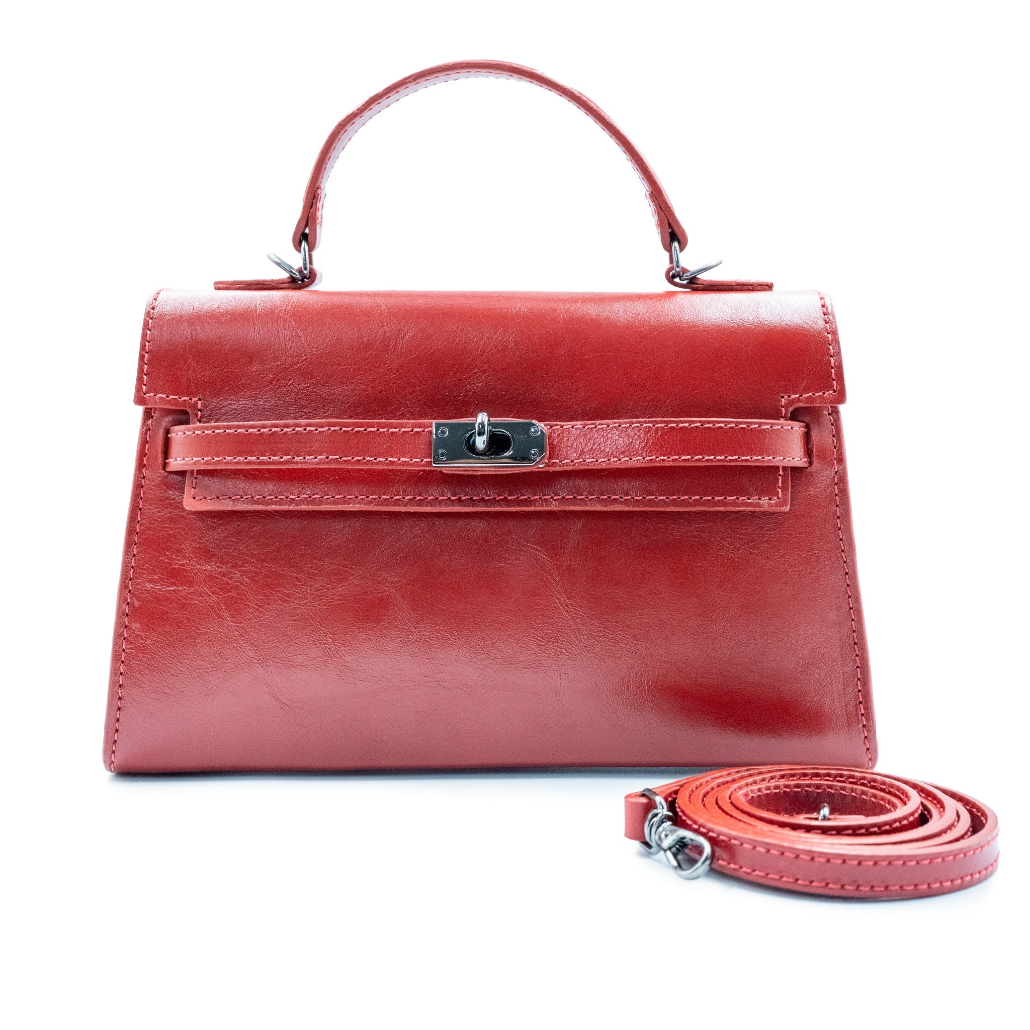 Bolsa Maleta Estruturada Mini em Couro - ref. 2538 Éica— Aredda tiracolo