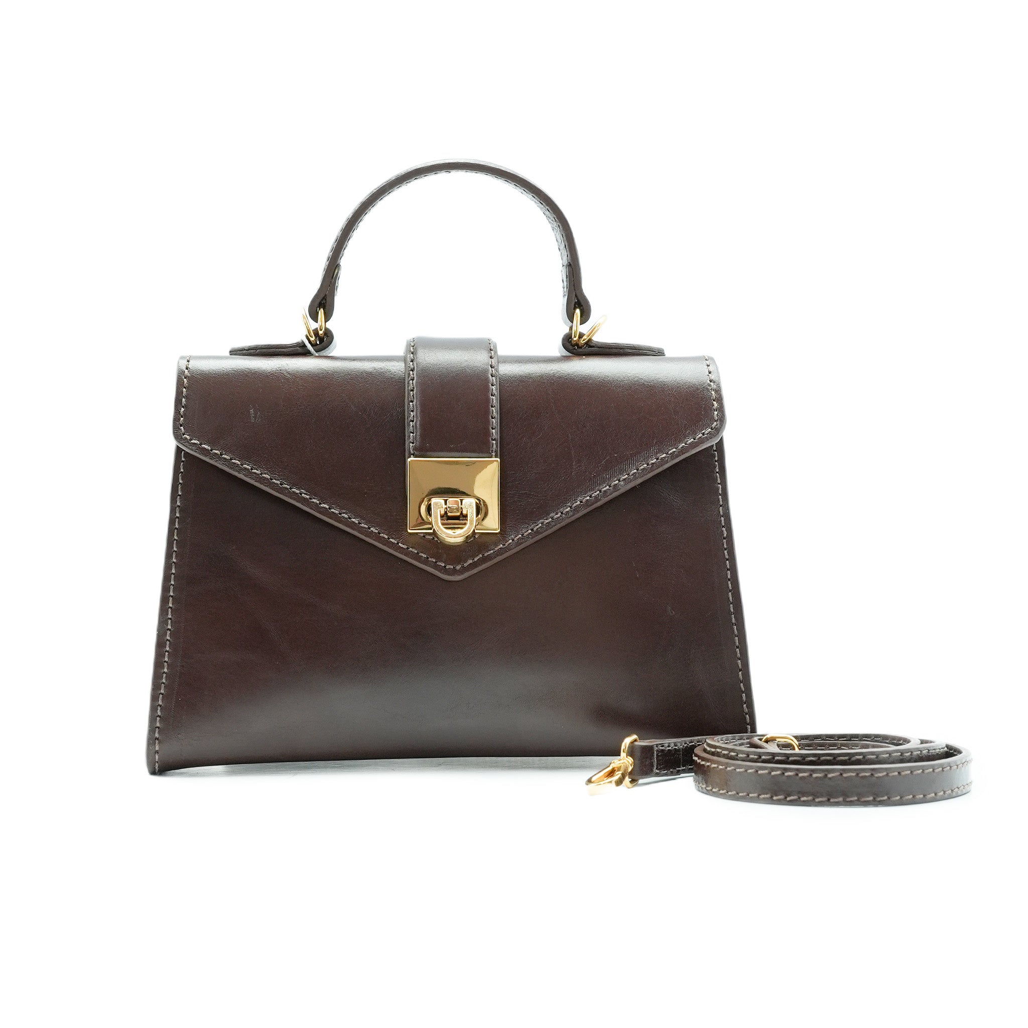 Bolsa Maleta Estruturada em Couro ref. 2545 Érica — Aredda tiracolo