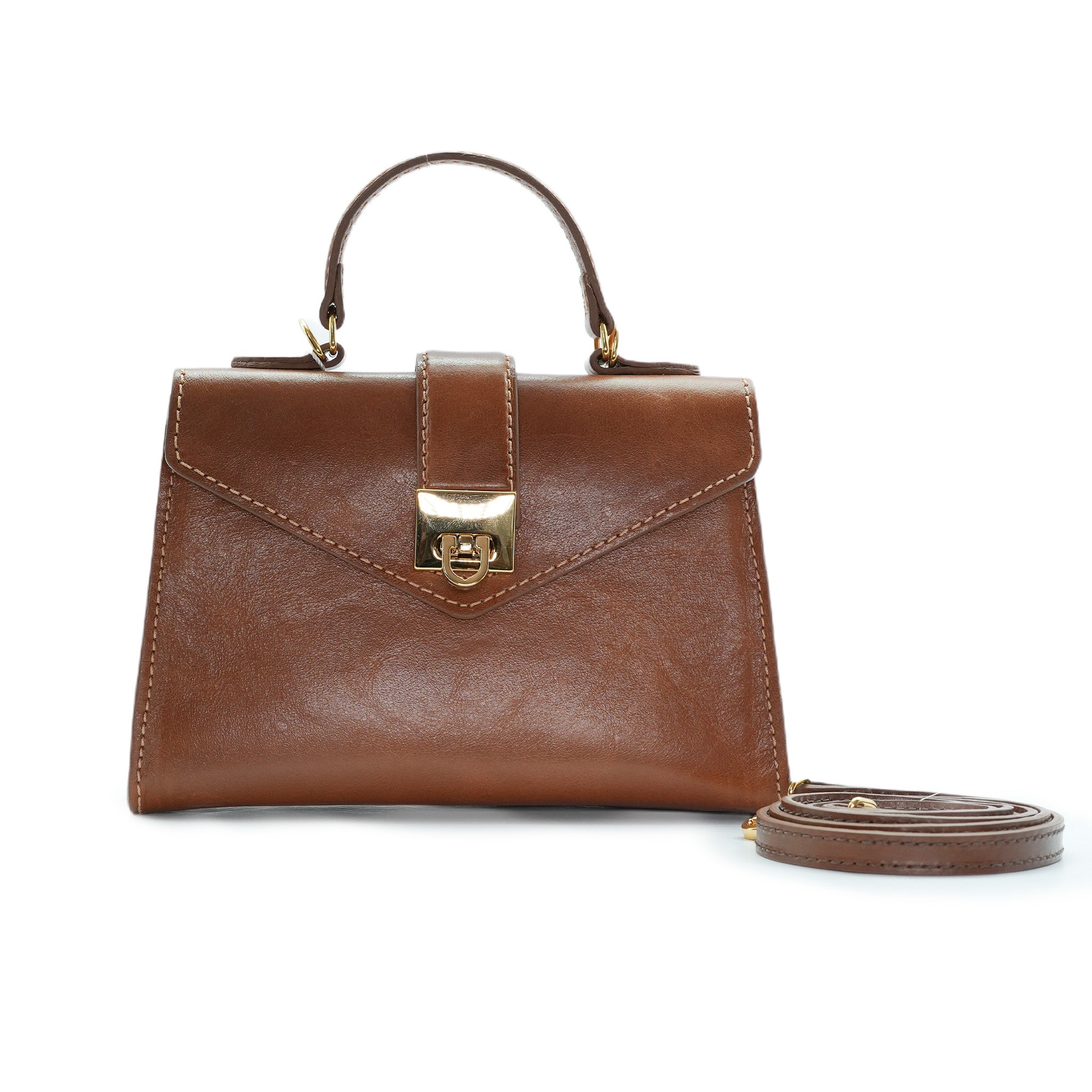 Bolsa Maleta Estruturada em Couro ref. 2545 Érica — Aredda tiracolo