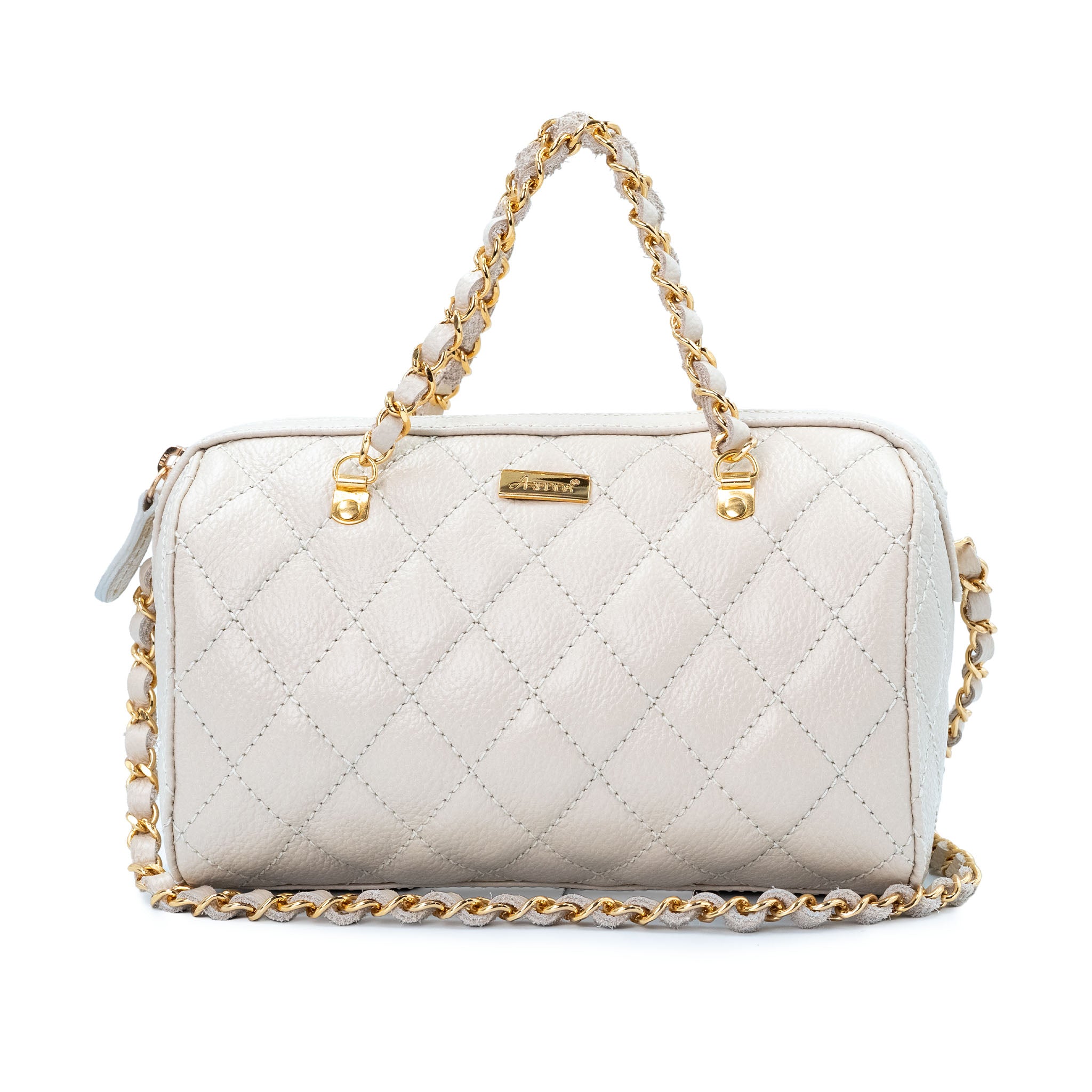 Bolsa Baú Matelassê em Couro - ref. 2546 — Aredda tiracolo