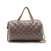Bolsa Baú Matelassê em Couro - ref. 2546 — Aredda tiracolo