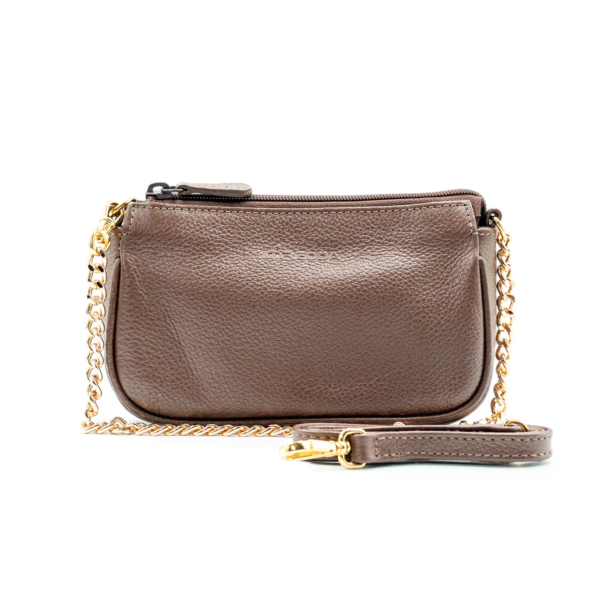 Bolsa Mini em Couro com Alça em Corrente - ref. 2548 - Aredda tiracolo