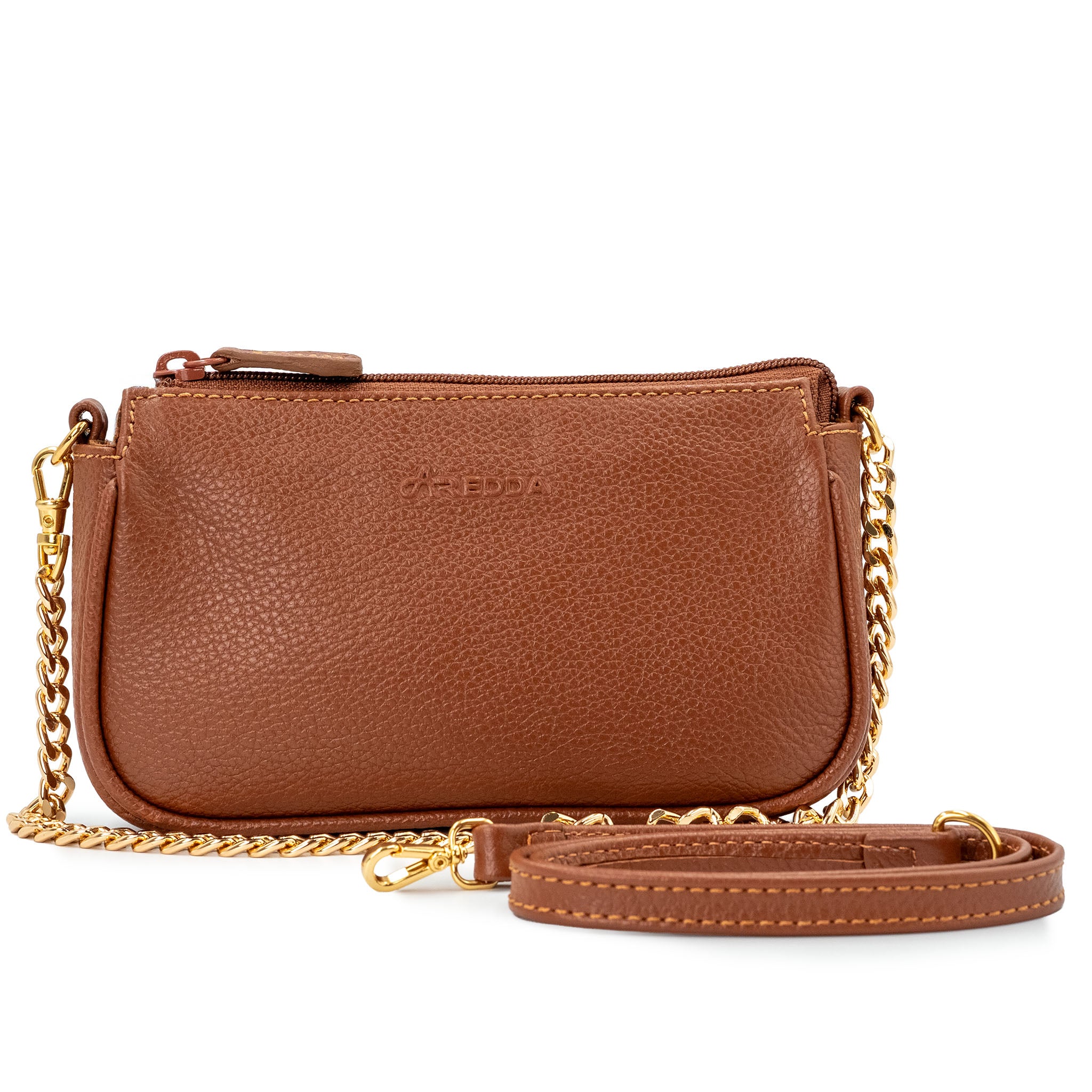 Bolsa Mini em Couro com Alça em Corrente - ref. 2548 - Aredda tiracolo