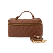 Bolsa Vanity Matelassê em Couro - ref. 2551 - Aredda tiracolo