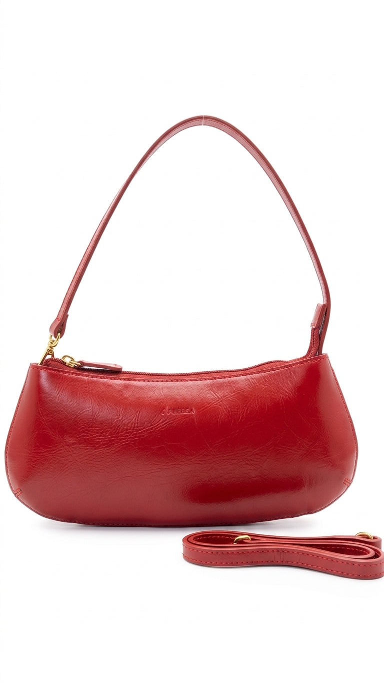 Bolsa Baguette Curva em Couro | 2528