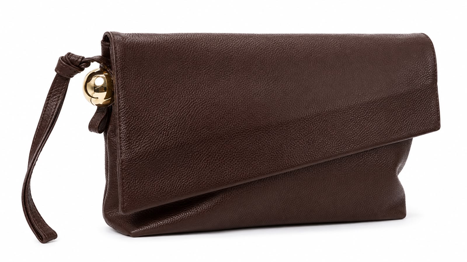 Clutch Envelope Assimétrica em Couro |  2544