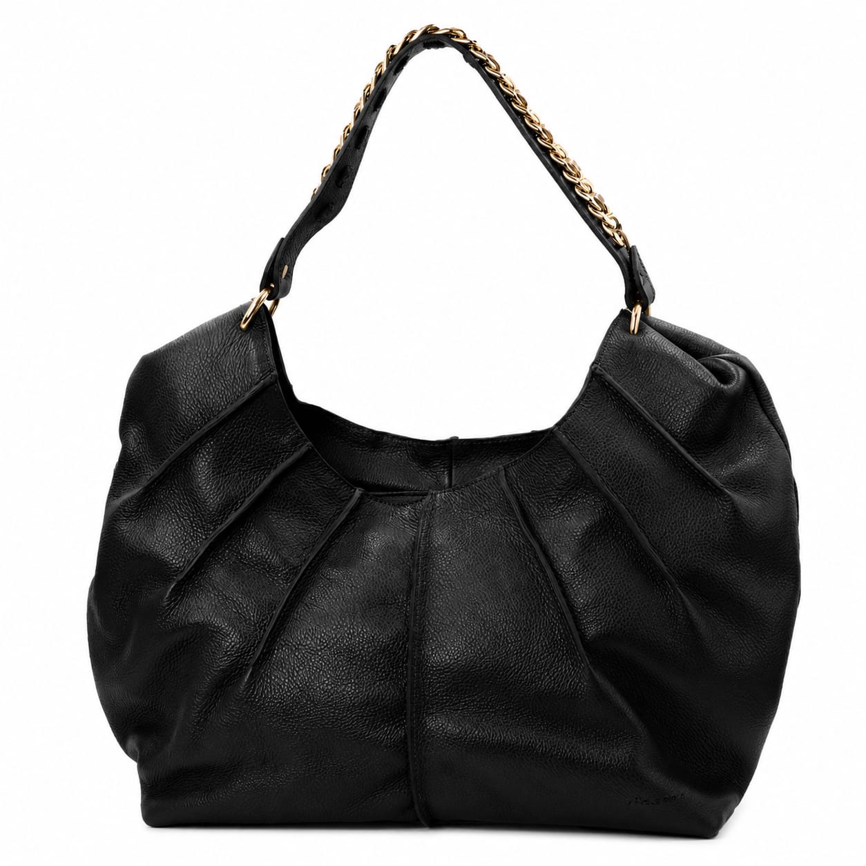 Bolsa Hobo Plissada em Couro | 3245