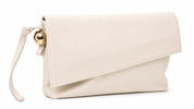 Clutch Envelope Assimétrica em Couro - ref. 2544 - Aredda